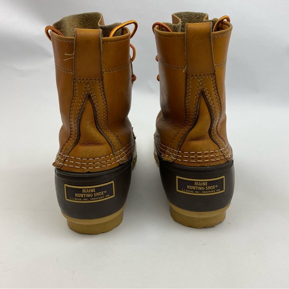 L.L. Bean Vintage Maine Hunting Boots Made In Maine. Color Brown SZ 8 Wide - Picture 4 of 11